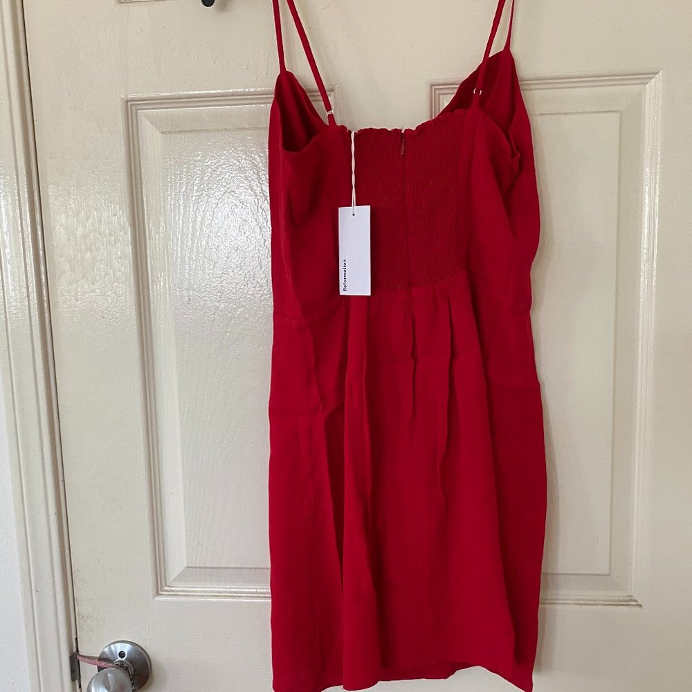 NWT Reformation Bascom Dress Size 8 Cherry - Picture 6 of 8
